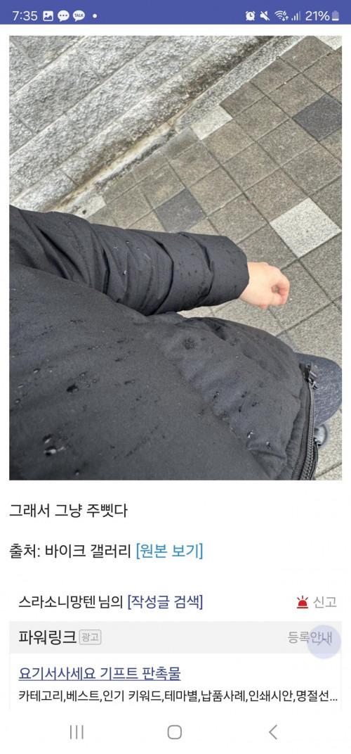 할망구 비 오는데 우산 없이 가노