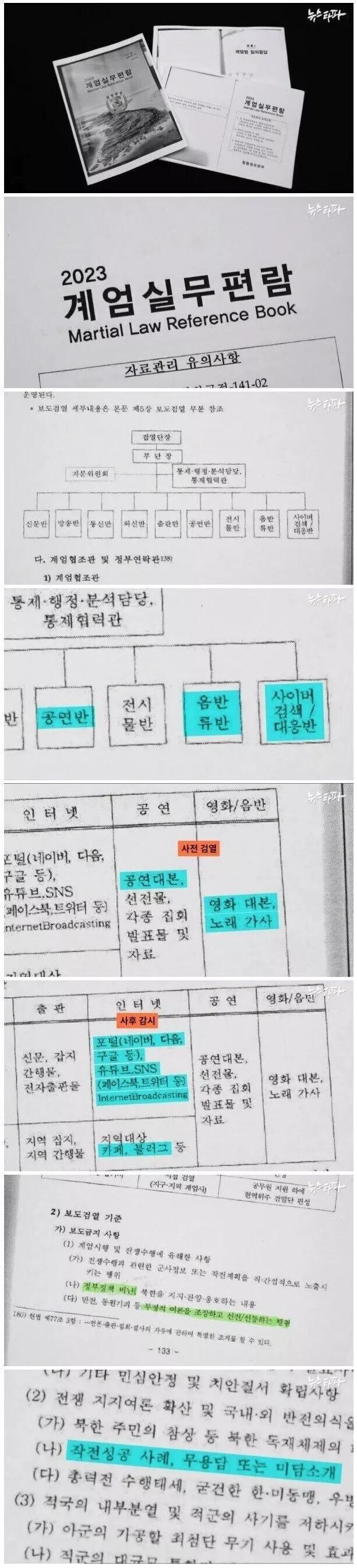 내란 성공시 시행하려고 했던 검열 수준